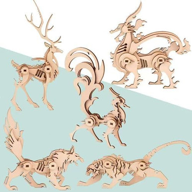 Norsis Home And Garden 5 in 1 DIY 3D Wooden Animal Puzzles for Adults ...