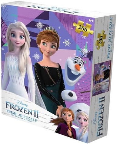 Prime 3D Disney Frozen 200 Piece 3D Jigsaw Puzzle for Adults & Kids ...