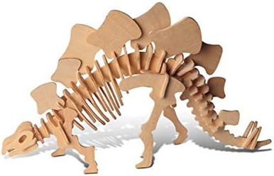 Puzzled 3D Puzzle Stegosaurus Dinosaur Wood Craft Construction Model ...