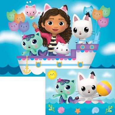 Prime 3D - Gabby'S Dollhouse 3D/2D Double-Sided Jigsaw Puzzle 48 Piece ...