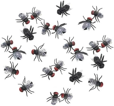 Uuyyeo 100 Pcs Halloween Plastic Flies Realistic Little Flies Mini Tiny ...