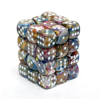 Chessex Dés Opaques Violet à Points Blancs - 12mm - Boîte De 36 Dés