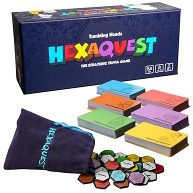 Hexaquest: The Strategic Trivia Board Game – 1500 Questions 6 ...