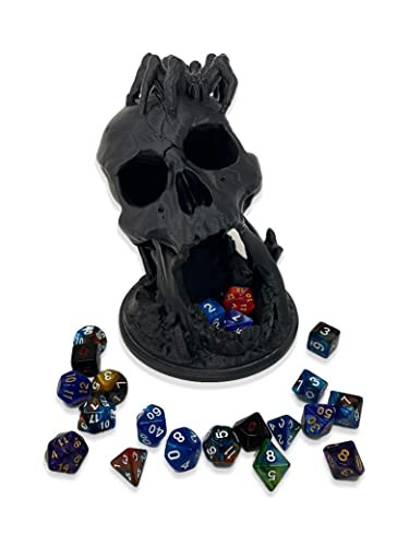 MunnyGrubbers - Tour de dés Blind Angel – Design original – Jeu de dés D20 aléatoire inclus – Jeu de rôle sur table – Rouleau de dés – Donjons et Dragons