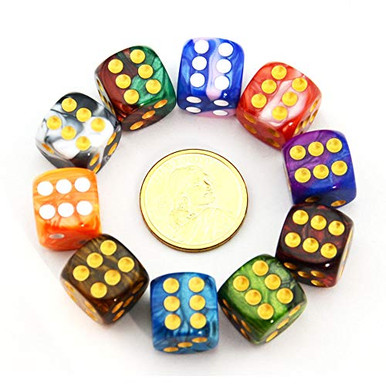 Lot De 10 Dés D6 Transparents 16 Mm – Rouges – DND RPG MTG Yahtzee – Enseignement Probabilités