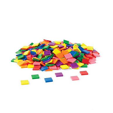 Two Coloured Tokens Math Hand2Mind Plastic Square With 7 Color Tiles, Color Sorting, Math ...