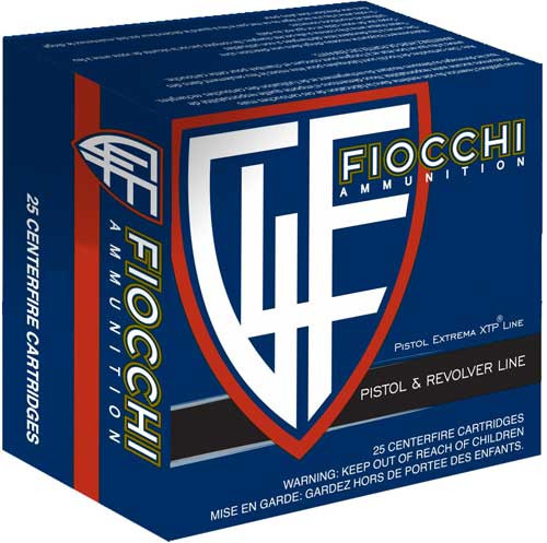 Fiocchi .25 ACP Hyperformance 35 grain Hornady XTP Hollow Point ammunition