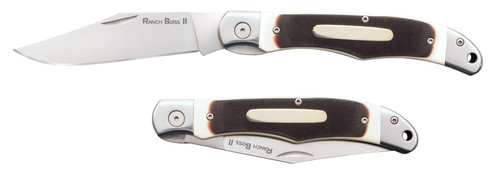 COLD STEEL RANCH BOSS II 9.25 IN OAL 4 IN FOLDING CLIP POINT BLADE ( BOX )