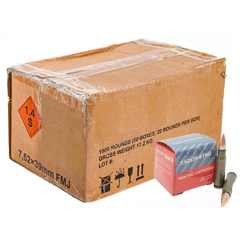 Century Arms 7.62x39mm BSP 122 grain Full Metal Jacket ammunition