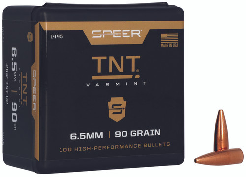 Speer 1445 TNT 6.5 Creedmoor 90 Grain JHP Reloading Bullets 100/Box