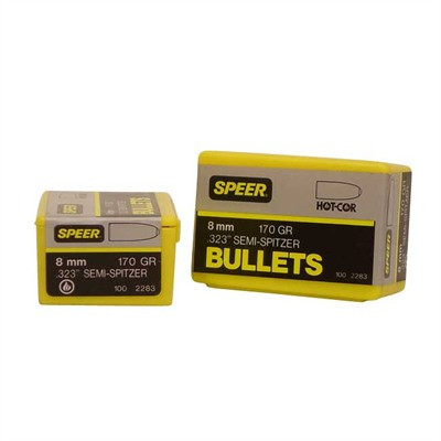8MM Caliber 0.323" Hot-Cor Semi-Spitzer Bullets