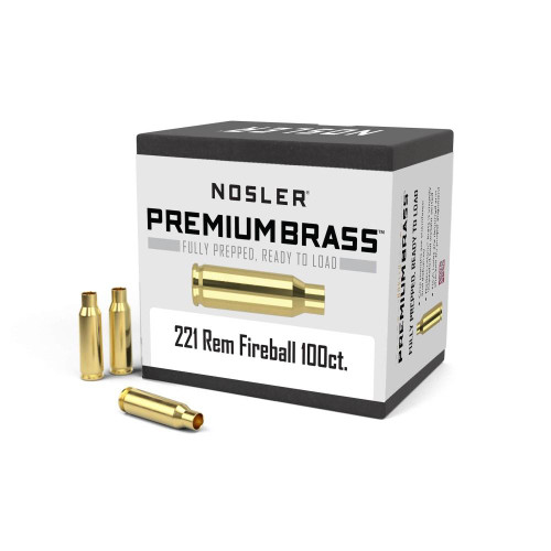 Nosler Premium Unprimed Brass Cases .221 Remington Fireball 100/ct
