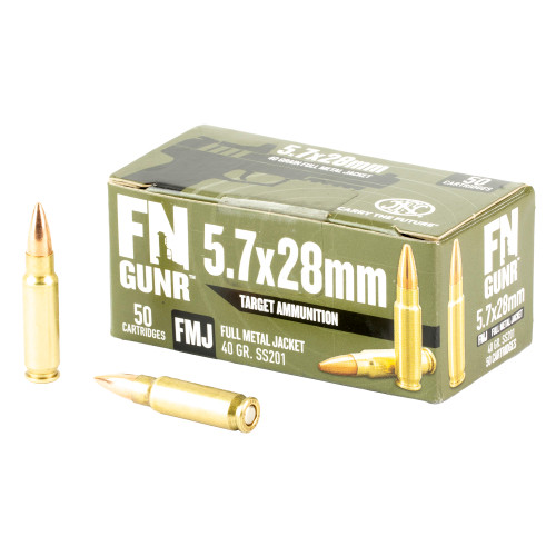FN Gunner Target Full Metal Jacket 40 Grain 5.7x28mm FN 1700 fps 845737017316