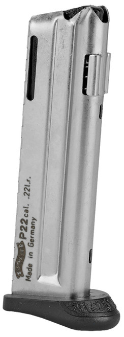 Walther Arms 512604 P22 Black Steel .22 LR 10rd Finger Rest Detachable Mag