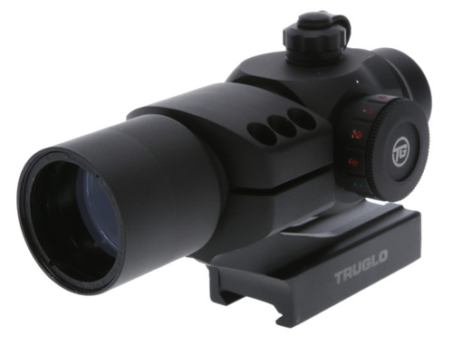 TruGlo TG-TG8230RB Triton Black Anodized 1x 30mm 3 MOA Illuminated Tri-Color Center Dot Reticle