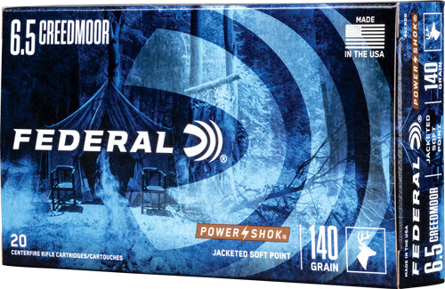 Federal PowerShok Jacketed Soft Point 140 Grain 6.5mm Creedmoor 2750 fps 604544638301