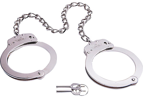Uzi Accessories UZIHCLEG Silver Leg Iron Restraint Cuffs with 2 Keys