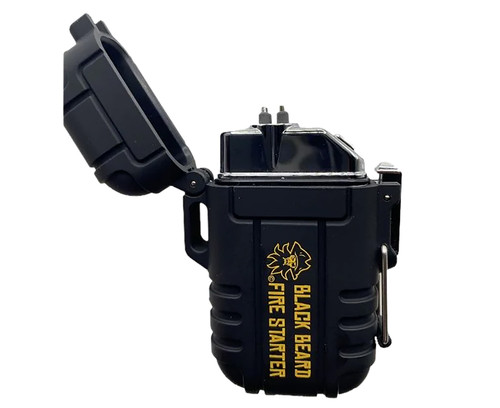 Black Beard ARC Rechargeable Plasma Dual Arc Lighter Black 300+ Ignitions