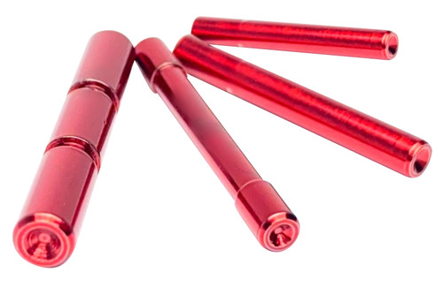 Cross Armory CRG4PSRD Glock Gen4 Extended Dimpled 4-Pin Set, Red 4140 Steel