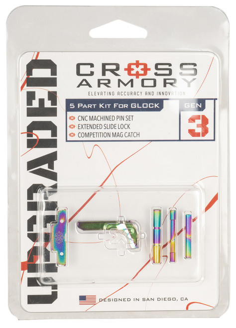Cross Armory P80 Gen1-3 Rainbow Pin/Slide Lock/Mag Catch Upgrade Kit