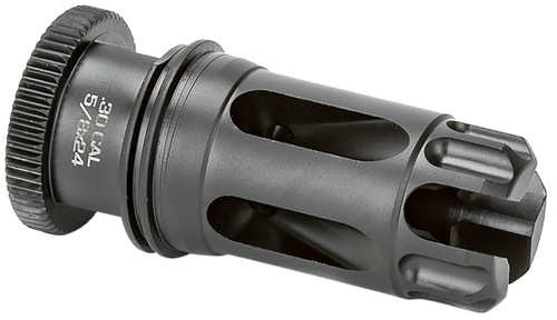 Griffin Armament DLFC30C5824 Dual-Lok Flash Comp 30/7.62mm Black QPQ Nitride 17-4 PH Stainless Steel 5/8"x24 Threads