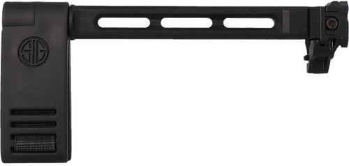 Sig Sauer 8901672 Pivoting Contour Brace Black, Fixed/Folding with Locking Hinge, Mounts to 1913 Pic. Interface, Designed for Sig MCX/MPX