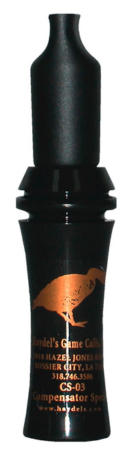 Haydel's Game Calls CS03 Compensator Open Call - Specklebelly Goose Yodel & Cluck Sounds, Black Acrylic