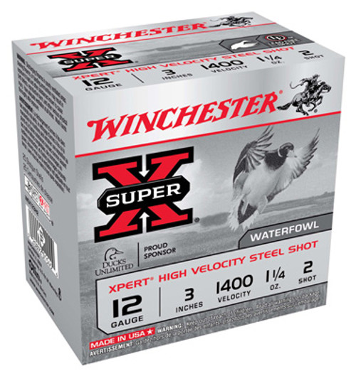 Winchester WEX123H2 Super X Xpert 12 Gauge 3" 1-1/4oz 2 Shot 1400 fps 020892015456