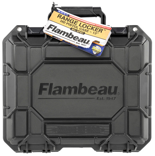 Flambeau Range Locker HD Pistol Case 1312SN Black Polymer USA Made
