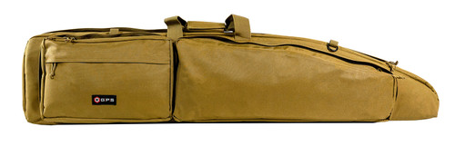 GPS GPSDBRC50TAN Double Bolt Rifle Case 50" Tan Removable Shoulder Strap MOLLE Gear Pockets