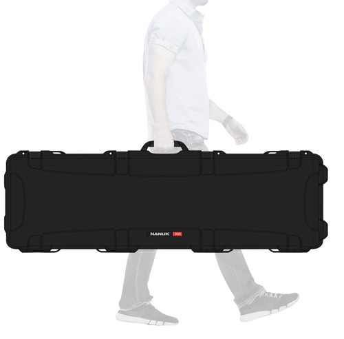 Nanuk 995 Black Polymer 52" Hard Case with Foam Insert and TSA Locking Latches
