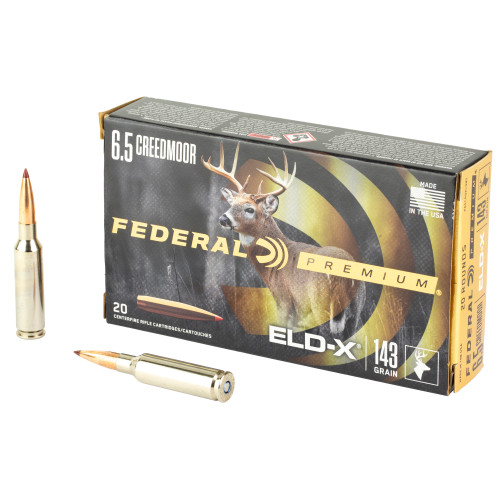 Federal Premium ELD-X Extremely Low Drag-eXpanding 143 Grain 6.5mm Creedmoor 2700 fps 604544689846