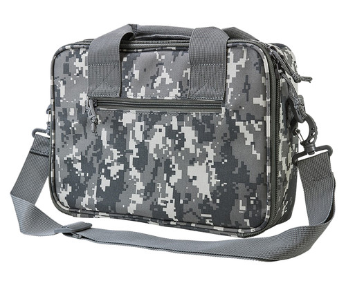 NcStar CPDX2971D VISM Double Pistol Range Bag w/ Mag Pouches Loop Fasteners Zippers Padding & Digital Camouflage Finish
