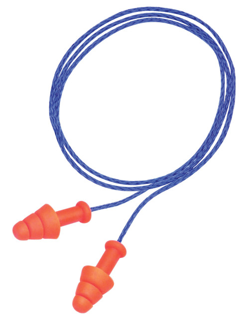 Smart Fit Corded Foam Earplugs NRR 25 dB Orange/Blue 2 Pair by Howard Leight R01520