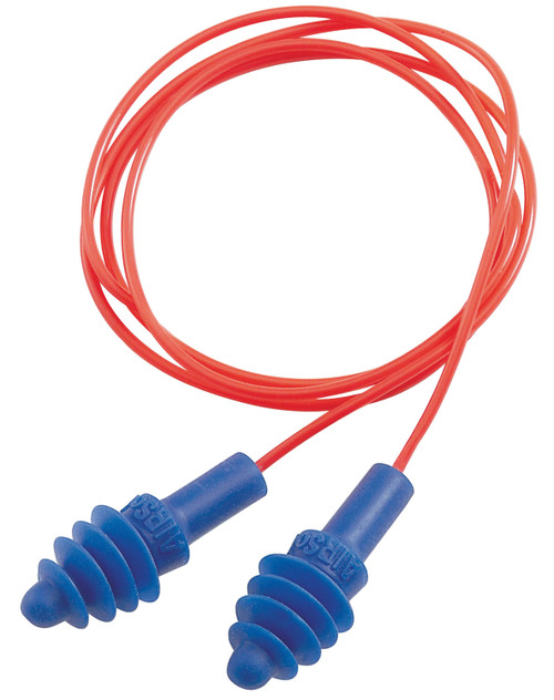 Air Soft Corded Foam Earplugs NRR 27 dB Blue/Orange 2 Pair by Howard Leight R01521