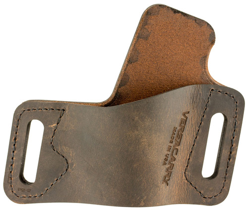 Versacarry WBOWB22 Protector S1 OWB Distressed Brown Leather Belt Slide Fits Browning Hi-Power Right Hand