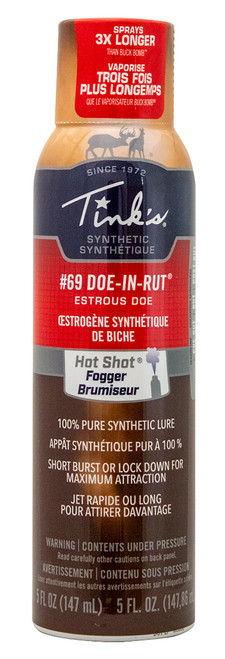 Tinks #69 Doe In Rut Synthetic Deer Lure Fogger Pure Scent 5 oz Aerosol