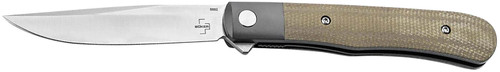Boker 01BO930 Modern Trapper Uno Pocket Knife 3.23" Nitro-V Blade Gray Micarta Scales