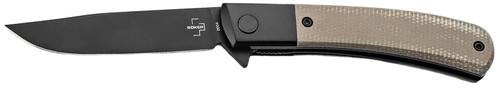 Boker 01BO931 Gentleman's Flipper Knife 2.95" Nitro-V Blade Green Micarta Scales