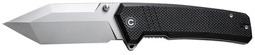 Civivi Knives C23024-1 Bhaltair 3.98" Folding Tanto Plain Stonewashed 14C28N Steel Blade, Black Textured G10 Handle