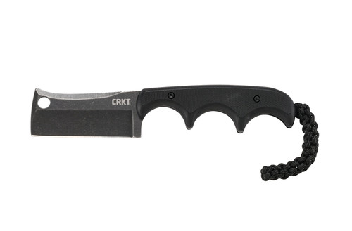 CRKT 2383K Minimalist Blackout 2.13" Fixed Cleaver Plain Stonewashed 5Cr15MoV SS Blade/ Black G10 Handle Includes Sheath
