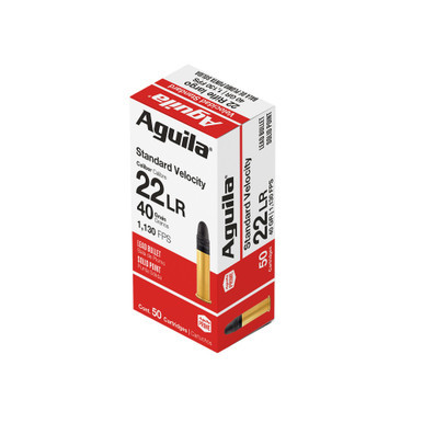 Aguila Standard Velocity Soft Point 40 Grain .22 Long Rifle 1080 FPS. 640420013329