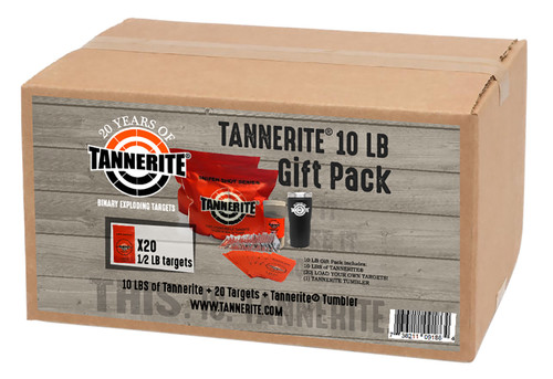 Tannerite GIFTPACK Binary Rifle Target Gift Pack, 10 lb Mix, 20 Pouches and Tumbler