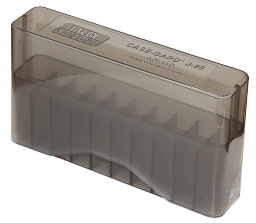 MTM Case-Gard J20LLD41 Slip-Top Ammo Box 338 Win Mag/7mm Clear Smoke Polypropylene 20rd