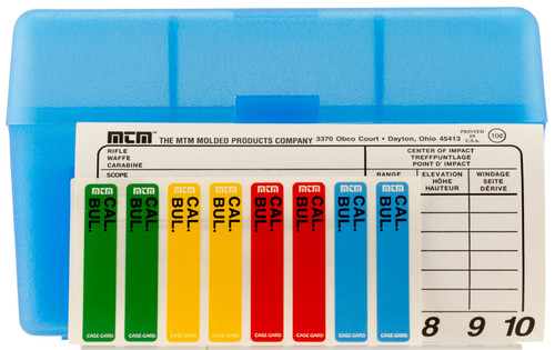 MTM Case-Gard RL5024 Case-Gard R-50 Multi-Caliber Clear Blue Polypropylene 50rd