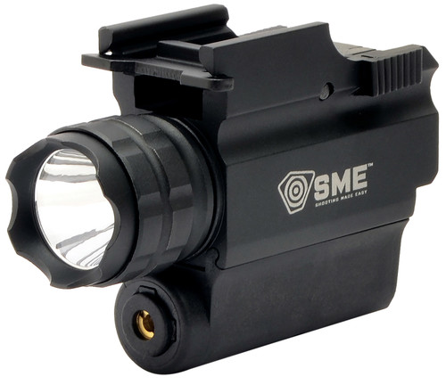 SME SMEWLLP Pistol Rail Mount Light/Laser Combo 250 Lumens White Cree LED Red Laser Black