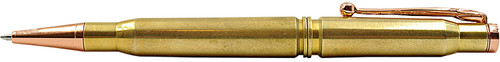Caliber Gourmet CBG1014 Gold Brass Bullet Ballpoint Pen
