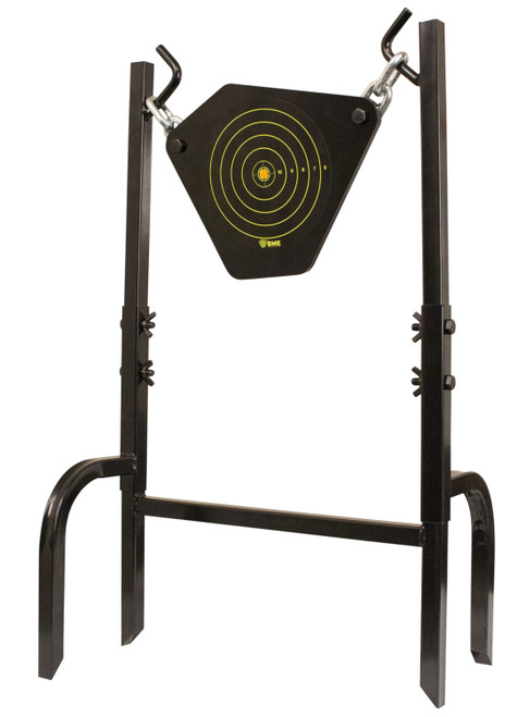 SME 95GNG Heavy Duty Steel 9.5" Gong Handgun/Rifle Target Black with Stand