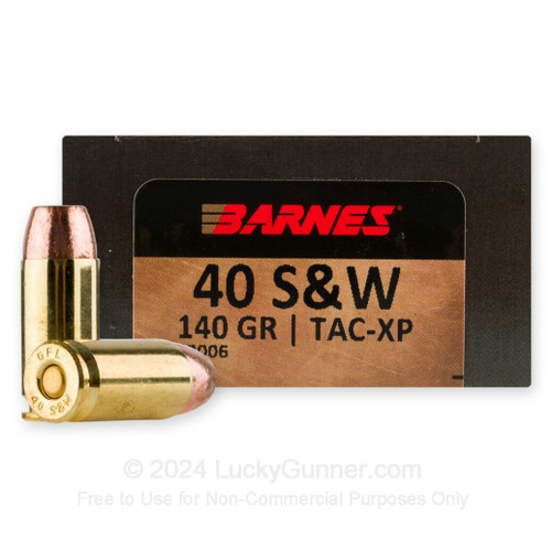 Barnes VOR-TX Hunting Handgun Ammo 40 S&W 140 gr. TAC-XP 20 rd.