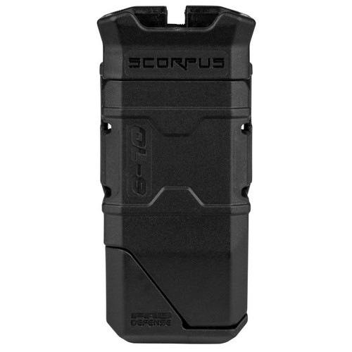 Fab Defense Black Single Magazine Carrier with Quick Loader - 9mm/.40 S&W